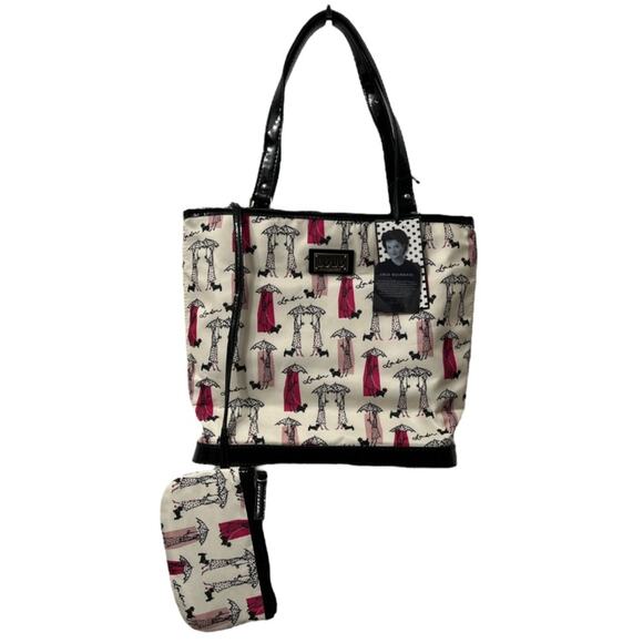 Lulu Guinness London Scotty Dog Tote Purse Handbag With Matching Coin Pouch - Picture 3 of 14